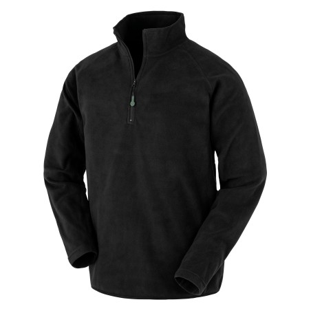 Recycled microfleece zipped neck