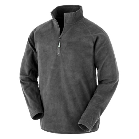 Recycled microfleece zipped neck