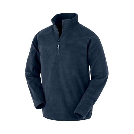 Recycled microfleece zipped neck