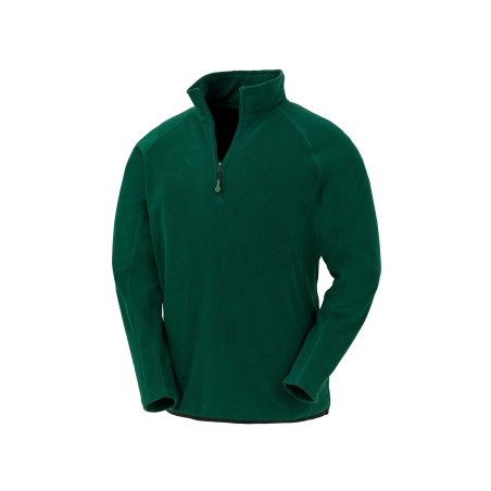Recycled microfleece zipped neck