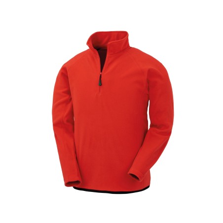 Recycled microfleece zipped neck