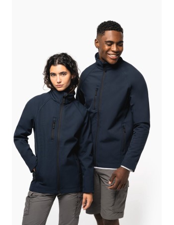 Unisex eco-friendly 3-layer softshell jacket