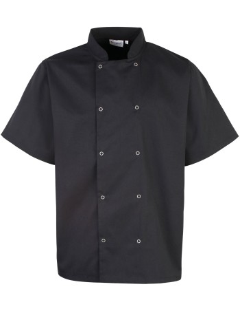 Studded Front Short-SleevedChef\\\'s Jacket 2