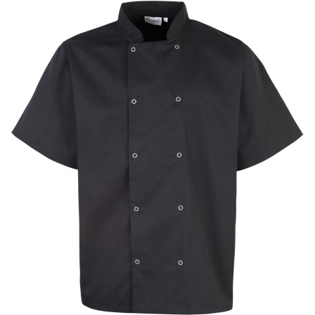 Studded Front Short-SleevedChef\\\'s Jacket