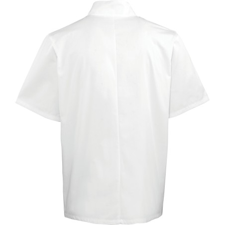 Studded Front Short-SleevedChef\\\'s Jacket