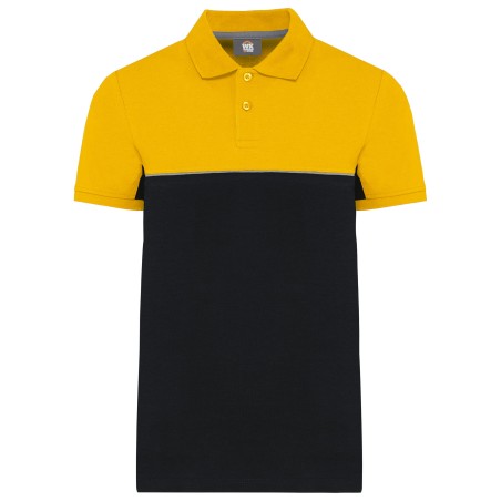 Recycled two-tone short sleeves poloshirt
