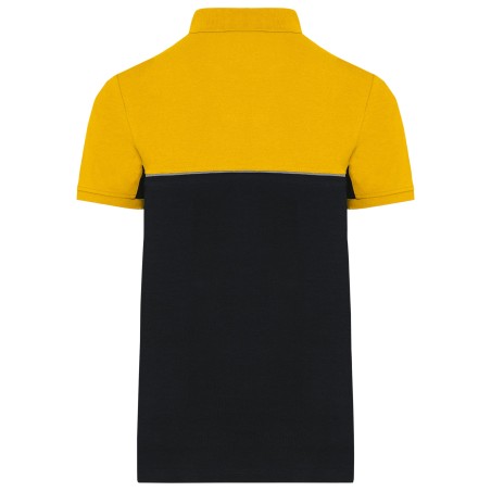 Recycled two-tone short sleeves poloshirt