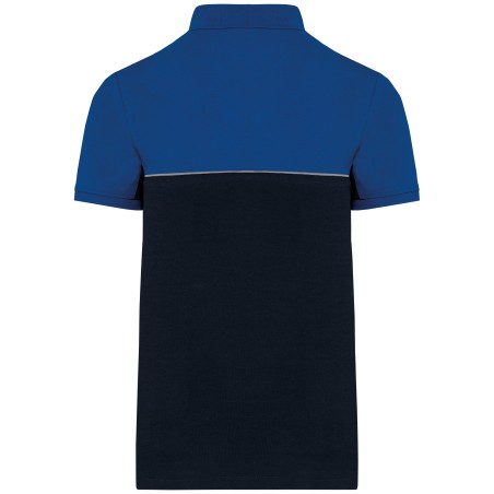 Recycled two-tone short sleeves poloshirt