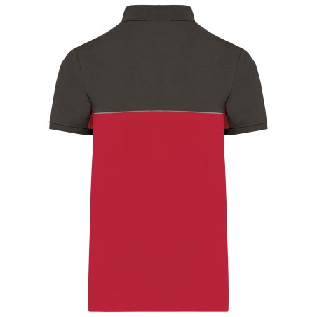 Recycled two-tone short sleeves poloshirt