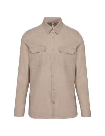 Men\\\'s long-sleeved safari shirt 2