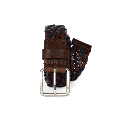 Two-colour plaited belt