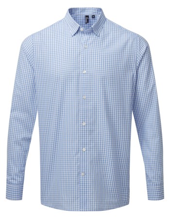 Large-check gingham shirt 2