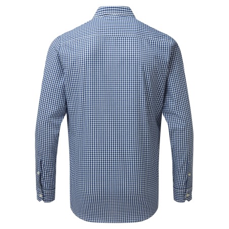 Large-check gingham shirt
