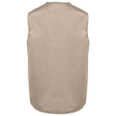 Unisex lined multi-pocket polycotton vest