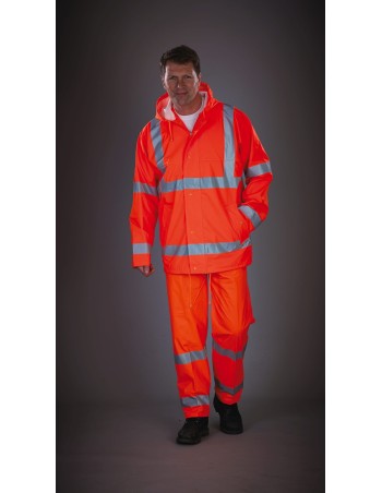 Hi-Vis Soft Flex Breathable Rain Jacket