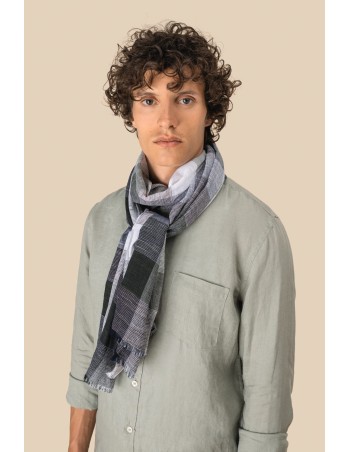 Fular a cuadros unisex