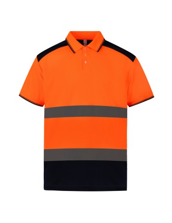Hi-vis two-tone polo shirt 2