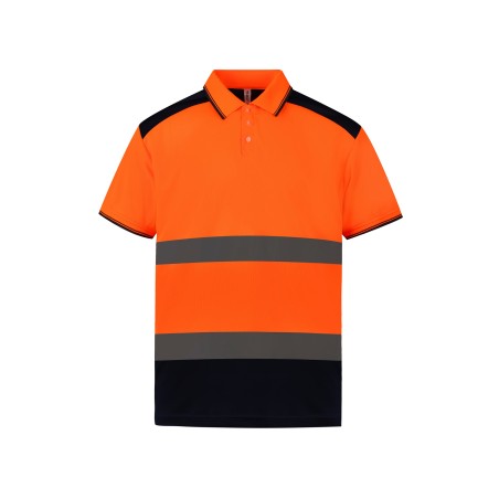 Hi-vis two-tone polo shirt