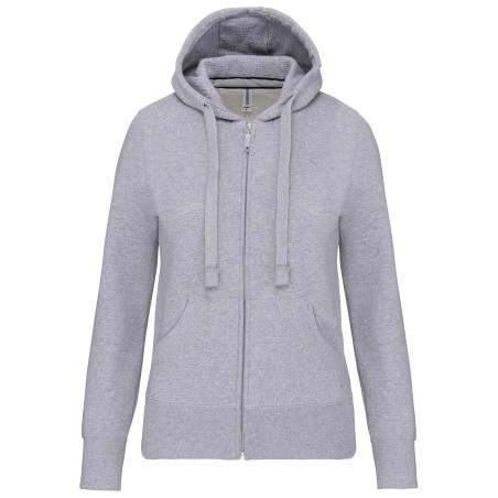 Sudadera con capucha y cremallera de mujer