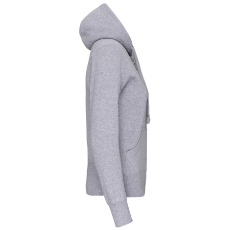 Sudadera con capucha y cremallera de mujer