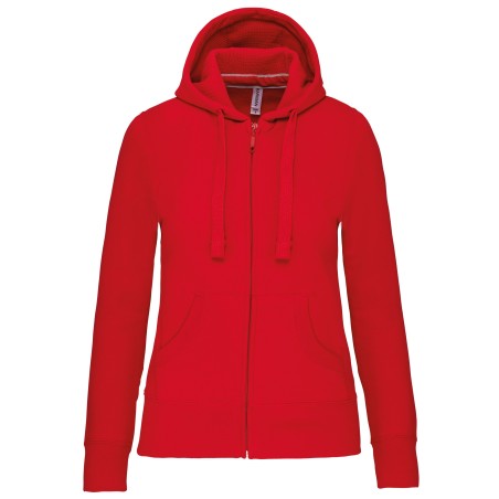 Sudadera con capucha y cremallera de mujer