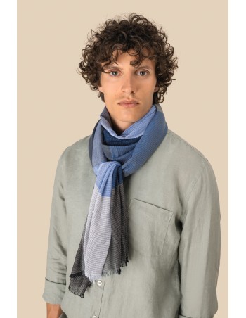 Fular a cuadros unisex