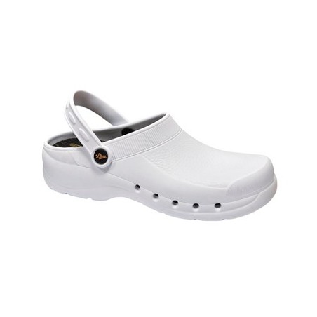 PIJAMA BLANCO SANITARIO CUELLO MAO + ZUECO BLANCO SANITARIO