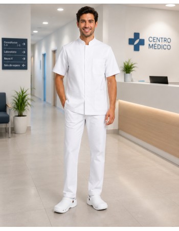 2 PIJAMAS SANITARIOS CUELLO MAO + ZUECO BLANCO SANITARIO... 2