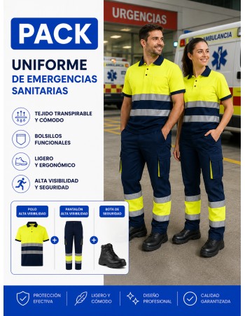 PACK UNIFORME SANITARIO ALTA VISIBILIDAD