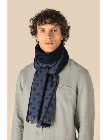 Fular con estampado floral unisex