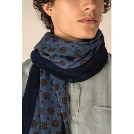Fular con estampado floral unisex