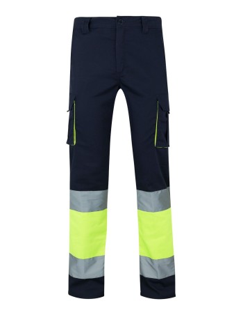 PANTALÓN DE TRABAJO ELÁSTCO CON BANDAS REFLECTANTES