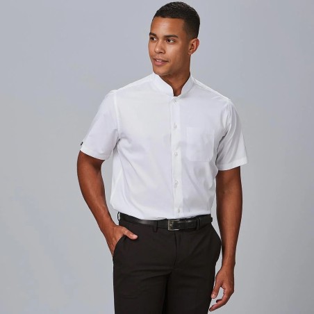 CAMISA CUELLO MAO BLANCA MANGA CORTA