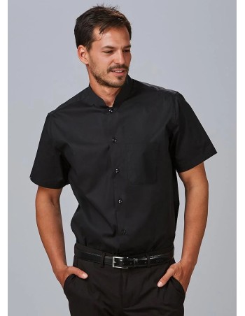 CAMISA CUELLO MAO BLANCA MANGA CORTA