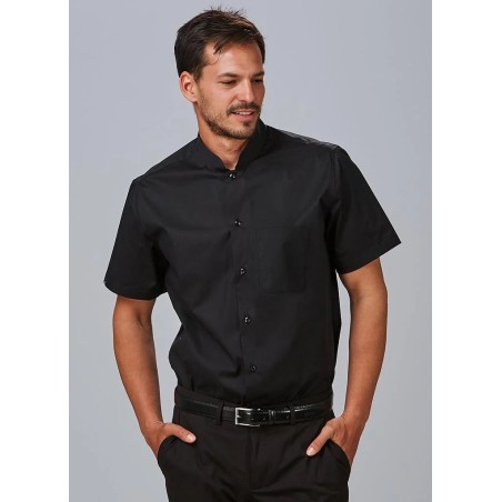 CAMISA CUELLO MAO BLANCA MANGA CORTA