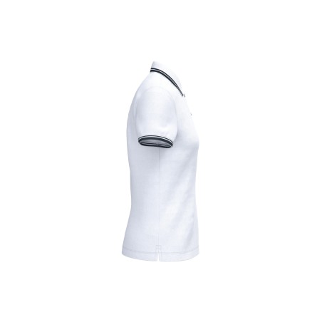 Ladie\\\'s short-sleeved poloshirt with contrasting piping