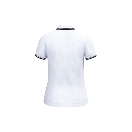 Ladie\\\'s short-sleeved poloshirt with contrasting piping