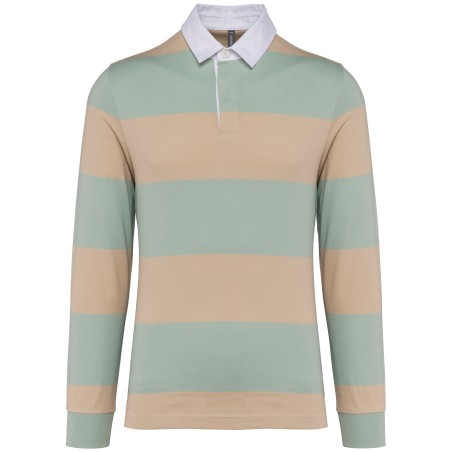 Polo a rayas manga larga unisex