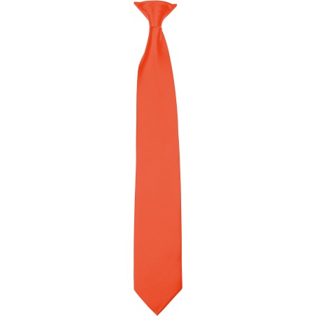 Corbata satinada con clip