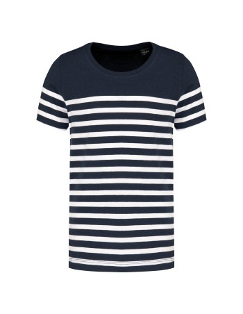 Camiseta marinera cuello redondo algodón orgánico niños 2