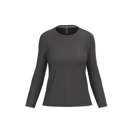 Camiseta manga larga y cuello redondo mujer