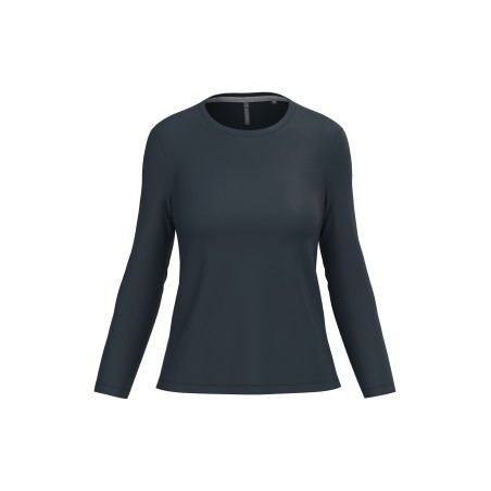 Ladies\\\' long-sleeved crew neck T-shirt