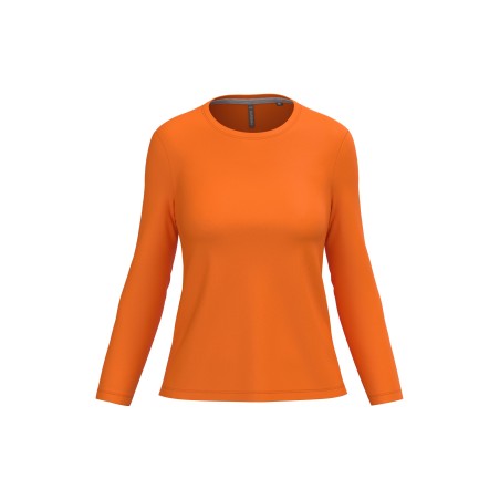 Camiseta manga larga y cuello redondo mujer