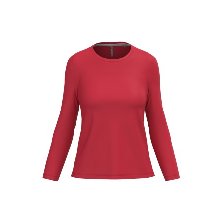 Camiseta manga larga y cuello redondo mujer