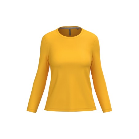 Camiseta manga larga y cuello redondo mujer
