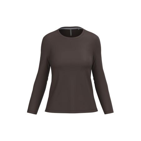 Ladies\\\' long-sleeved crew neck T-shirt