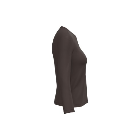 Camiseta manga larga y cuello redondo mujer