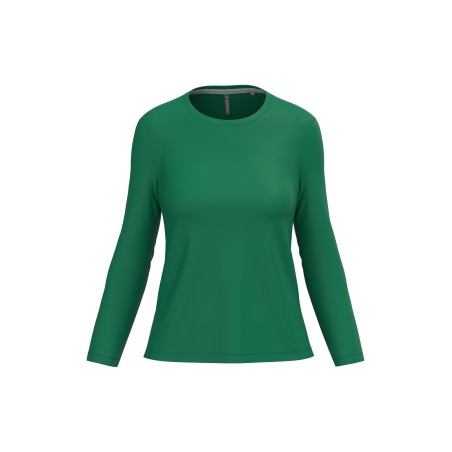 Camiseta manga larga y cuello redondo mujer