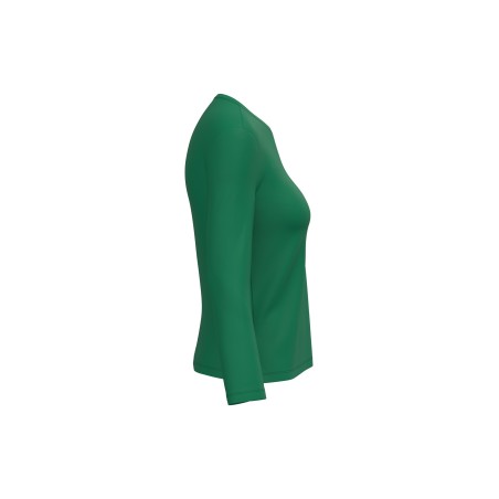 Camiseta manga larga y cuello redondo mujer