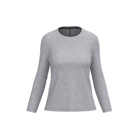 Camiseta manga larga y cuello redondo mujer